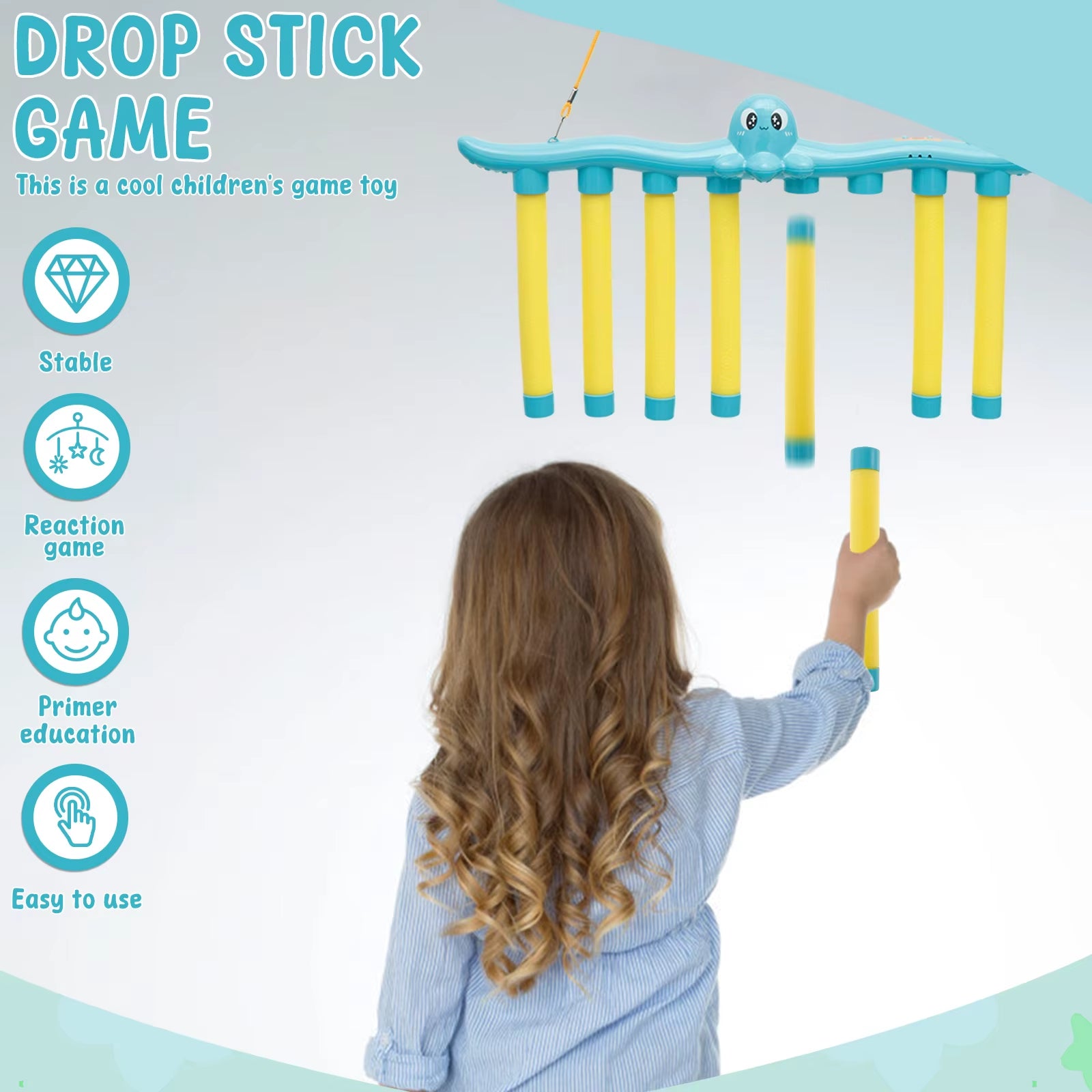 Products​Challenge Falling Sticks Game Kids Stick Catching Toy Training Reaction Hand Eye Educational Parent-Child Interactive Toy Sports -Smartshelf Sales Smartshelf Sales