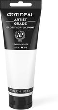 Products​Acrylic Paint Titanium White Tubes(120Ml, 4.1 Oz) Non Toxic Non Fading,Rich Pigments for Painters, Adults & Kids, Ideal for Canvas Wood Clay Fabric Ceramic Craft Supplies (Titanium White) -Smartshelf Sales Smartshelf Sales