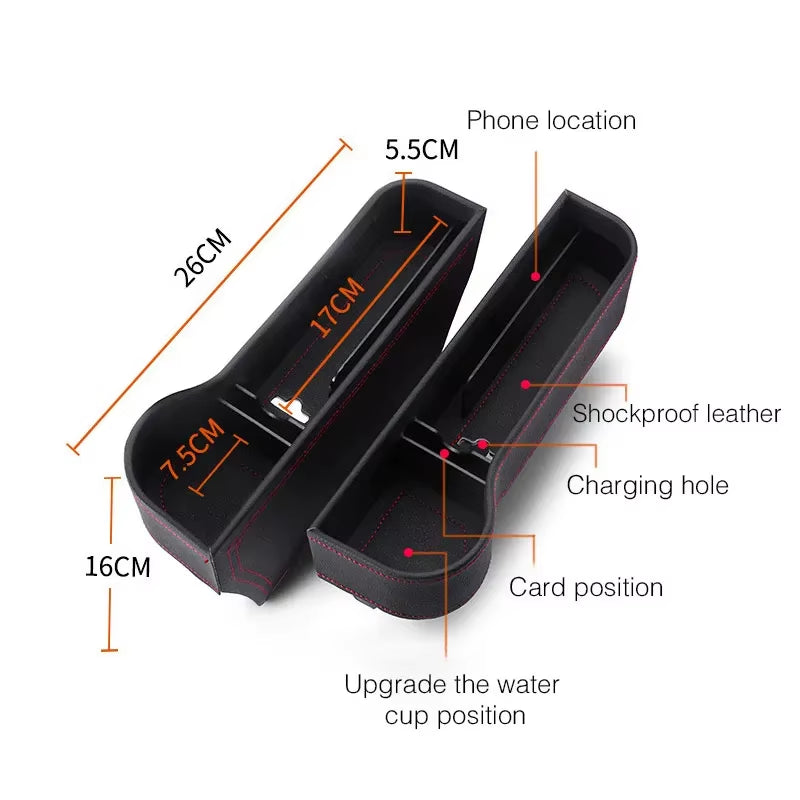 Products​LuxPocket™ Leather Car Seat Gap Organizer – Declutter Your Drive in Style -Smartshelf Sales Smartshelf Sales