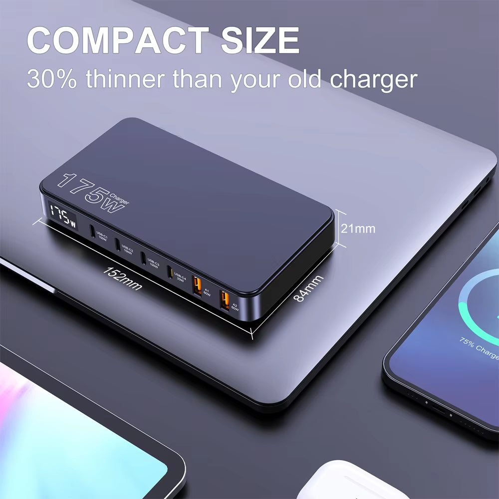 175W USB C charger with LED display