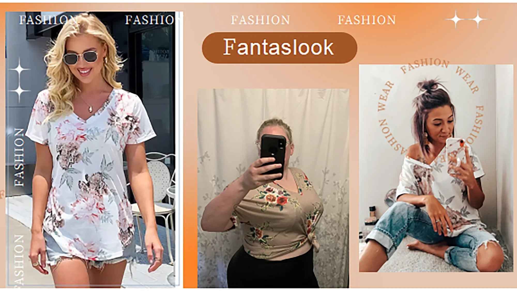 Camisetas Con Cuello En V Para Mujer, Blusas Florales De Verano, Camisetas De Manga Corta, Túnicas Casuales