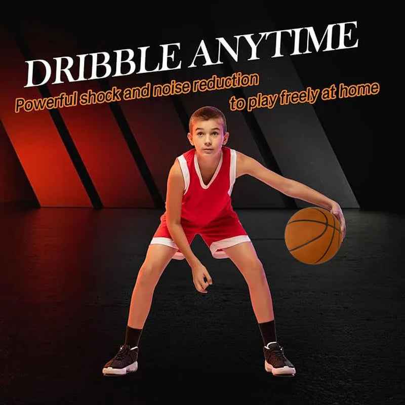 Grooved Silent Basketball 29.5''/27.9''Foam Basketball Indoor Training Silent Ball Dribbling Quietly Bounce Basketball No Noise