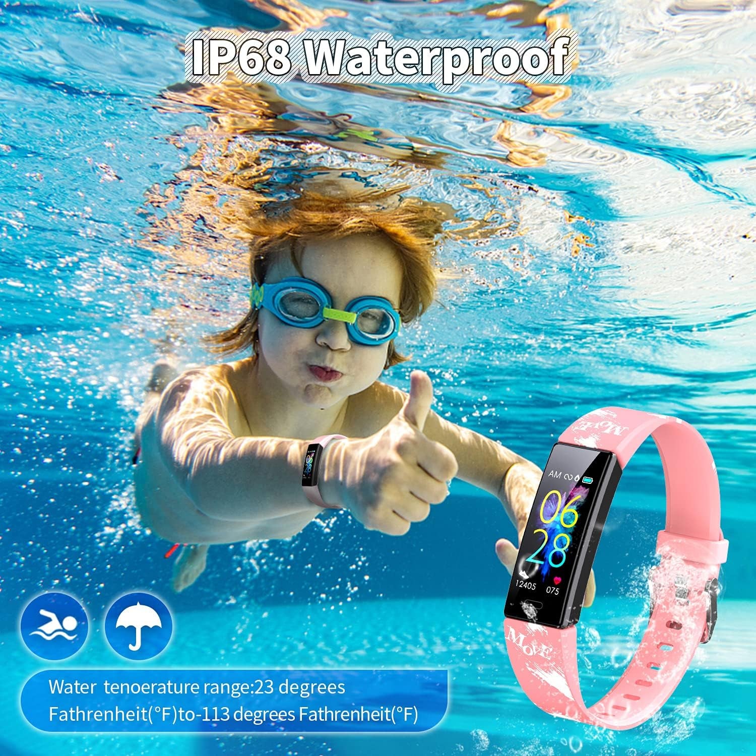 Products​Kids Watch Fitness Tracker, Fitness Watches for Kids, Activity Tracker with Pedometers, Stopwatch, IP68 Waterproof, 11 Sport Modes Smart Watch for Kids Age 6-16 Years Old -Smartshelf Sales Smartshelf Sales