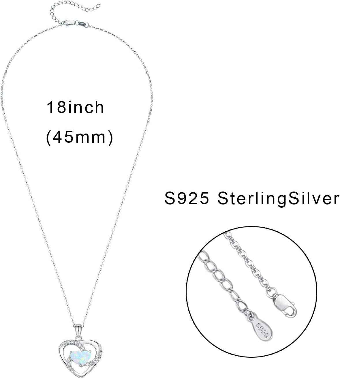 925 Sterling Silver Heart Necklace I Love You to the Moon and Back Pendant Sun Star Moon Necklace Jewelry for Women with Gifts Box