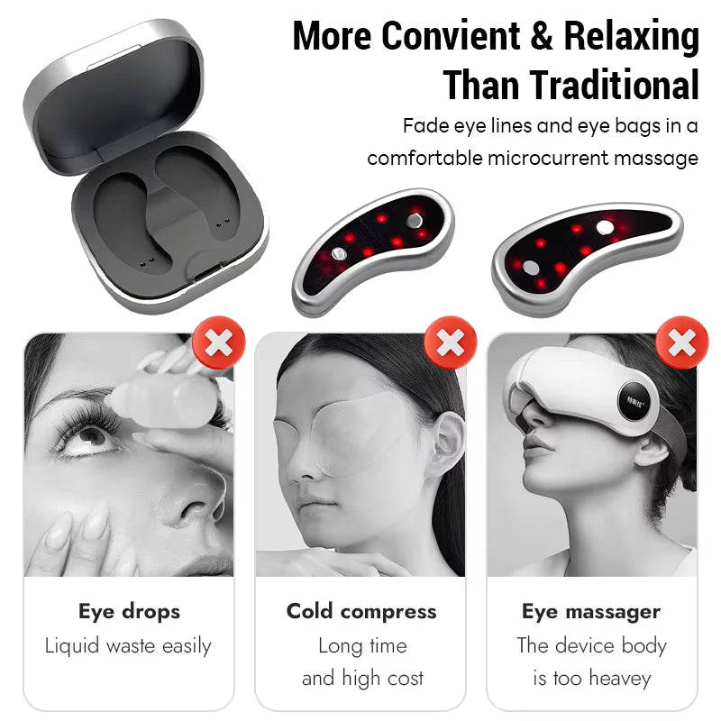 Products​Led Red Light Eye Care Therapy EMS Pulse Micro-Current Device Eye Massager to Relieve Fatigue for Treatment under Eye Wrinkle -Smartshelf Sales Smartshelf Sales