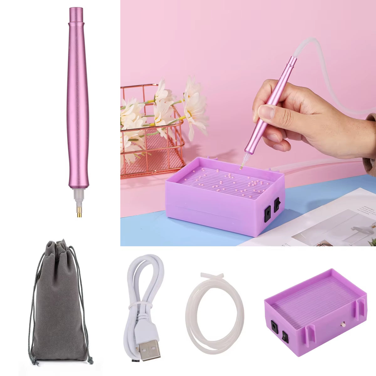 Products​SparklePro Electric Diamond Painting Pen – Long-Lasting Vacuum Tool for Precision Crafting -Smartshelf Sales Smartshelf Sales