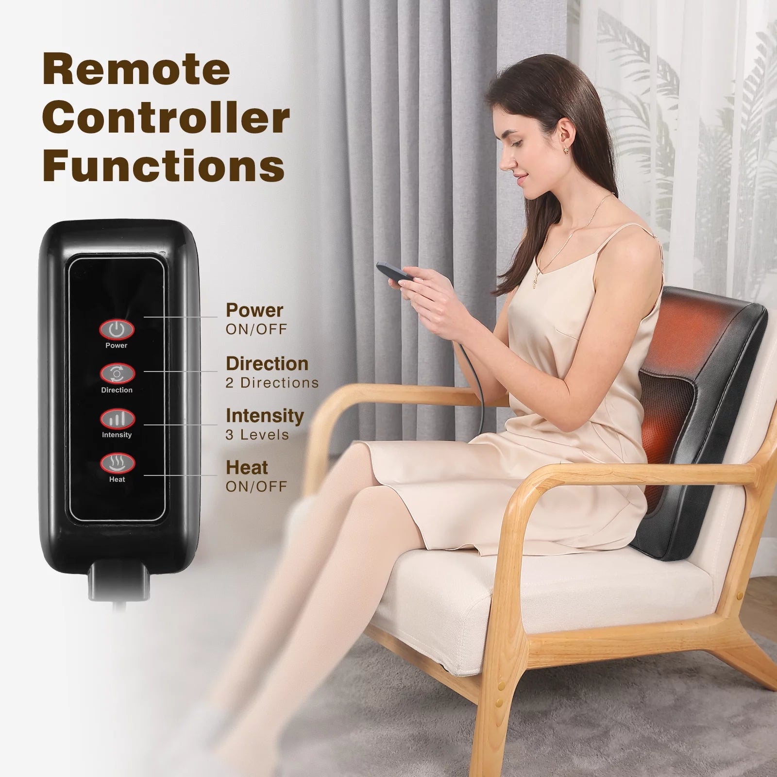 back massager with heat therapy