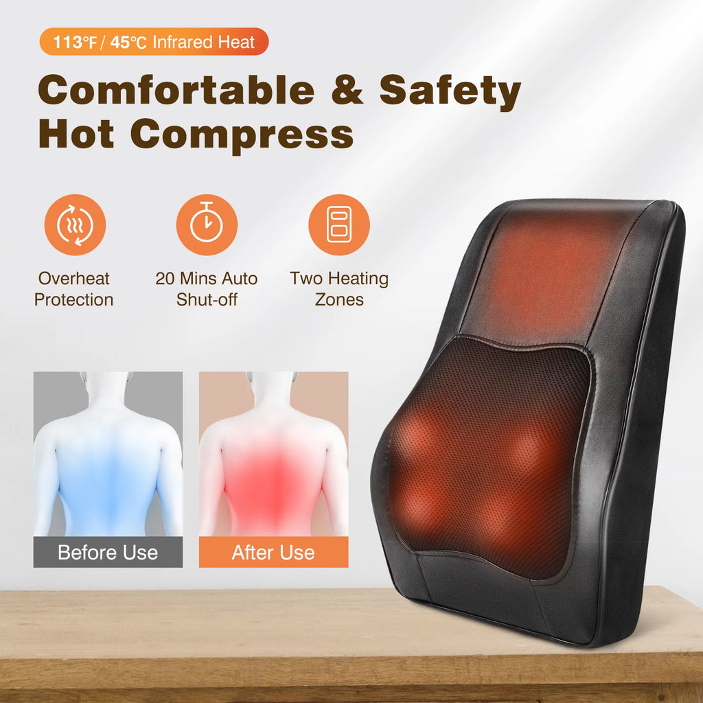 back massager with heat therapy