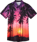 boys 7-8 Hawaiian tee featuring vibrant palm trees and sunset colors for summer fun.