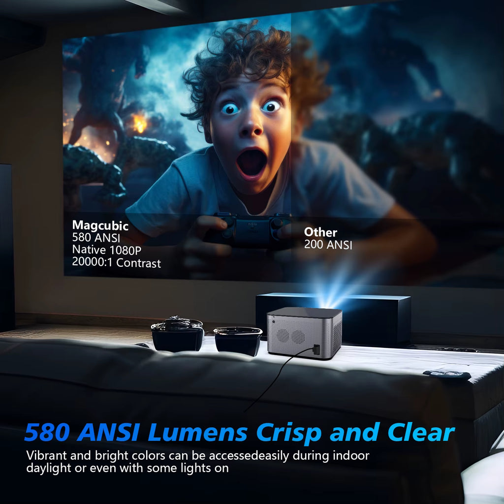 Products​Android 11 4K Smart Projector 580ANSI 1920*1080P Full HD Wifi6 BT5.0 Allwinner H713 Voice Control Home Cinema Theater -Smartshelf Sales Smartshelf Sales