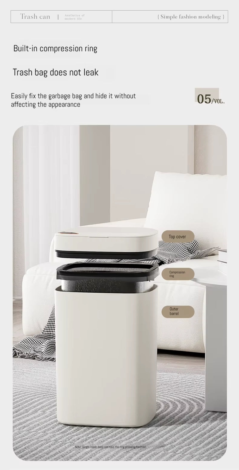 Products​16L Smart Bathroom Trash Can White Non-Contact Narrow Smart Sensor Trash Can Smart Home Automatic Bagging Electronic Trash Can -Smartshelf Sales Smartshelf Sales