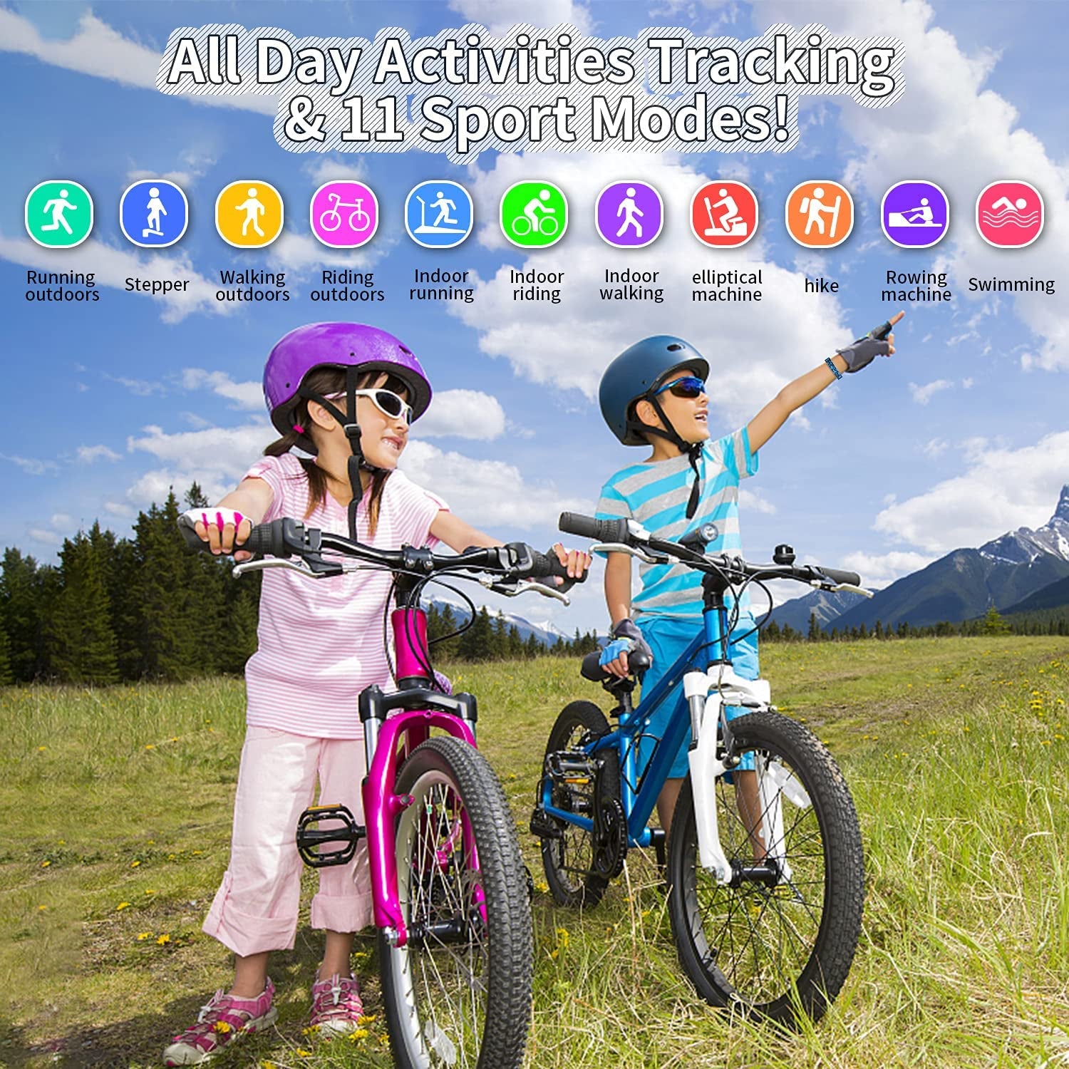 Products​Kids Watch Fitness Tracker, Fitness Watches for Kids, Activity Tracker with Pedometers, Stopwatch, IP68 Waterproof, 11 Sport Modes Smart Watch for Kids Age 6-16 Years Old -Smartshelf Sales Smartshelf Sales