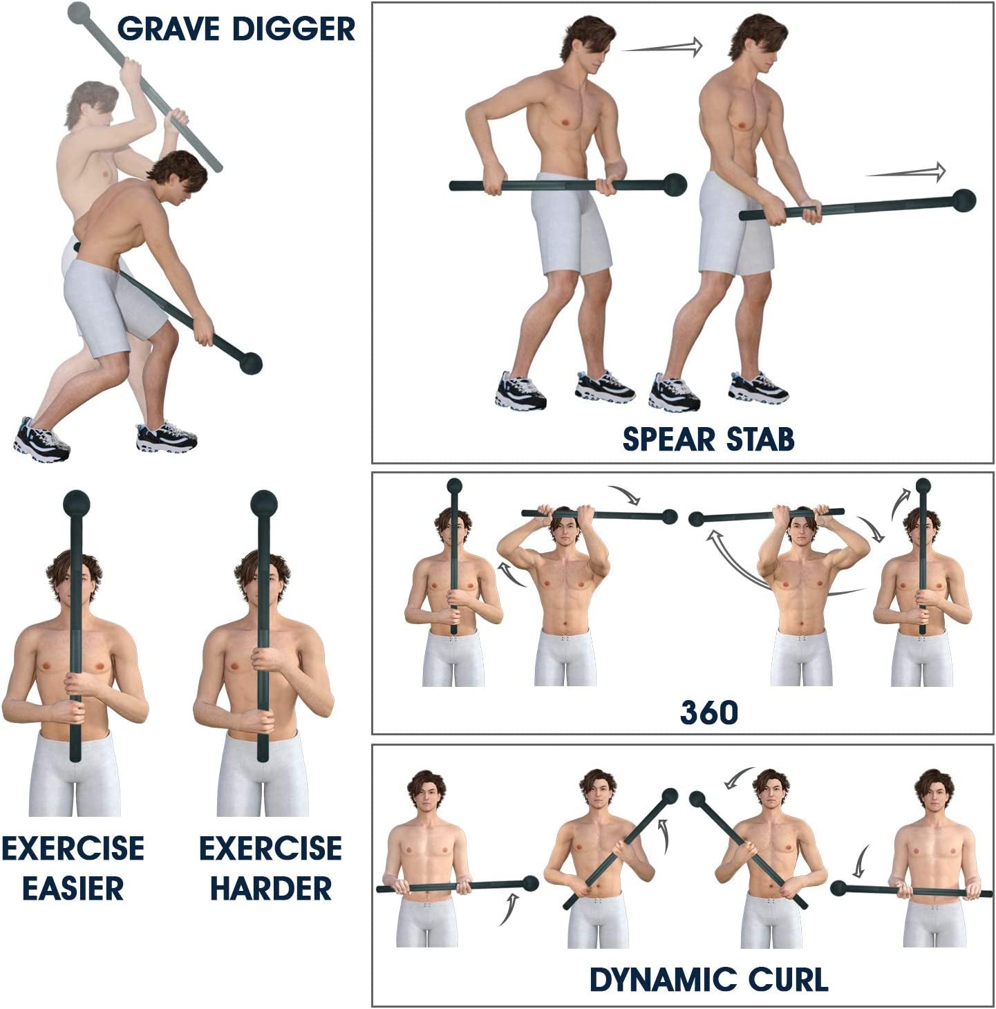 Products​Steel Mace Bell for Strength Training, Support Full Body, Muscles, Shoulder, Grips & Forearms Workouts, Stretching 5, 7, 10, 15, 20, 25, 30 LB for Woman & Man -Smartshelf Sales Smartshelf Sales