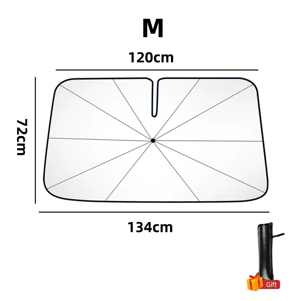 Products​SunShield 360 – Rotatable Umbrella-Style Car Windshield Sunshade with UV & Heat Protection -Smartshelf Sales Smartshelf Sales