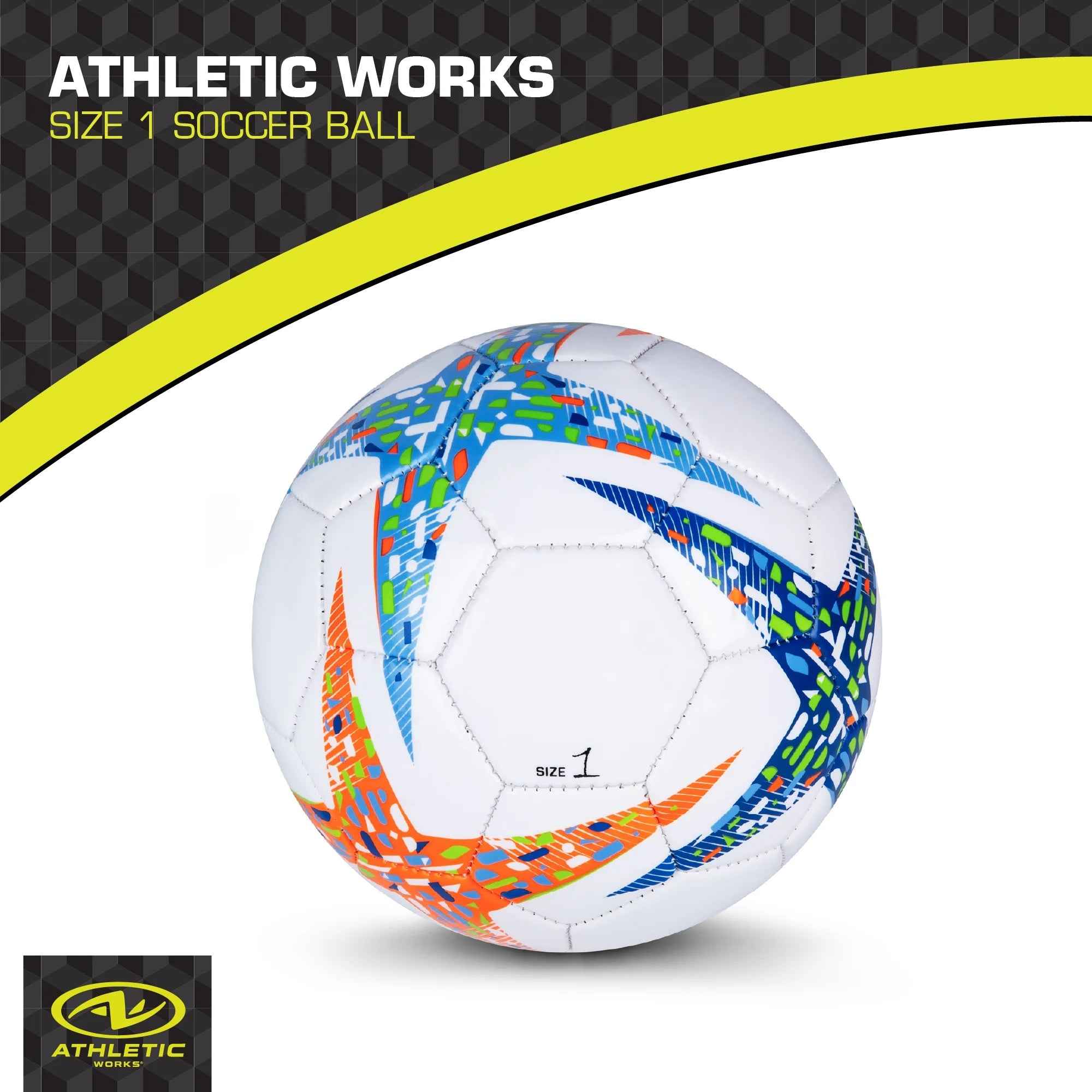 (3 Pack)  6-Inch Mini Size 1 Recreational Soccer Ball, Blue/Orange