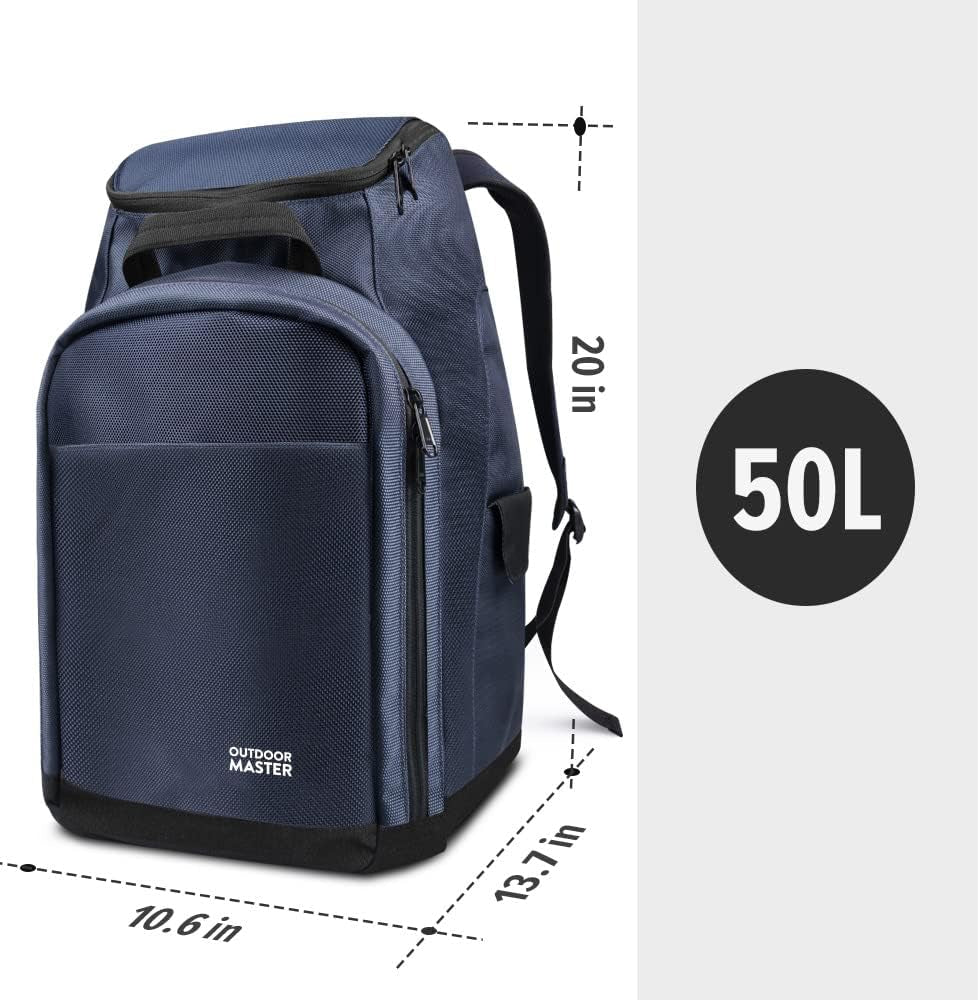 50L Ski Boot Bag with Helmet Compartment & Waterproof