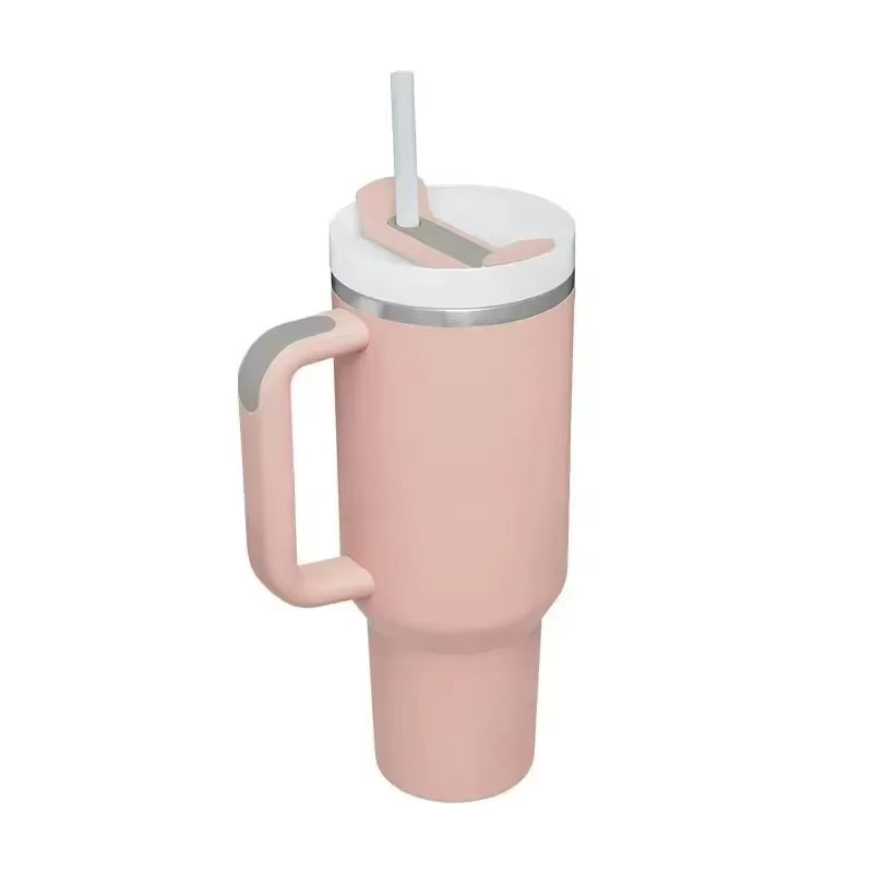 Products​40Oz Insulated Tumbler with Handle Straw Stainless Steel Water Bottle Vacuum Water Cold Warm Thermos Cup Coffee Mug Drinkware -Smartshelf Sales Smartshelf Sales