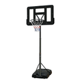 44In Basketball Hoop Portable Basketball System with Adjustable Height with Big Backboard and Large Base for Youth Adults Family Indoor Outdoor