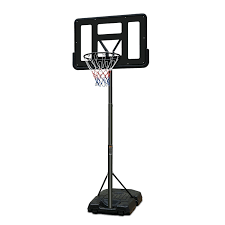 44In Basketball Hoop Portable Basketball System with Adjustable Height with Big Backboard and Large Base for Youth Adults Family Indoor Outdoor