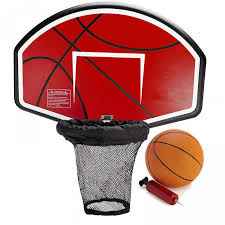 Trampoline Basketball Hoop Set, Trampoline Basketball Hoop Attachment Waterproof Basketball Goal for Trampoline Soft Basketball Game Accessories for All Ages Basketball Lovers